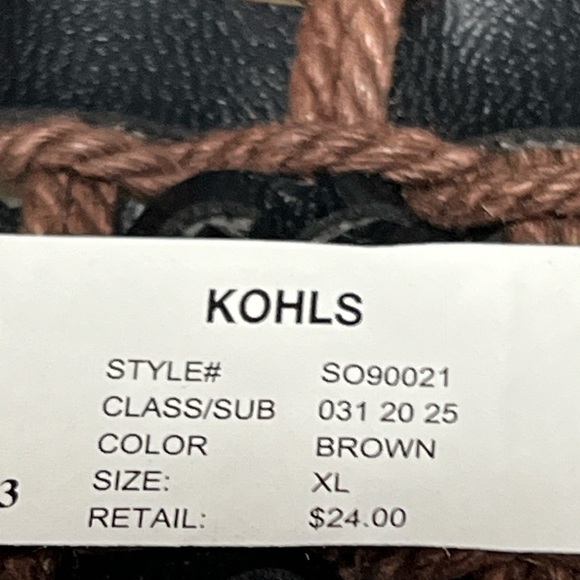 Brown Braided Wide Belt - Picture 8 of 14